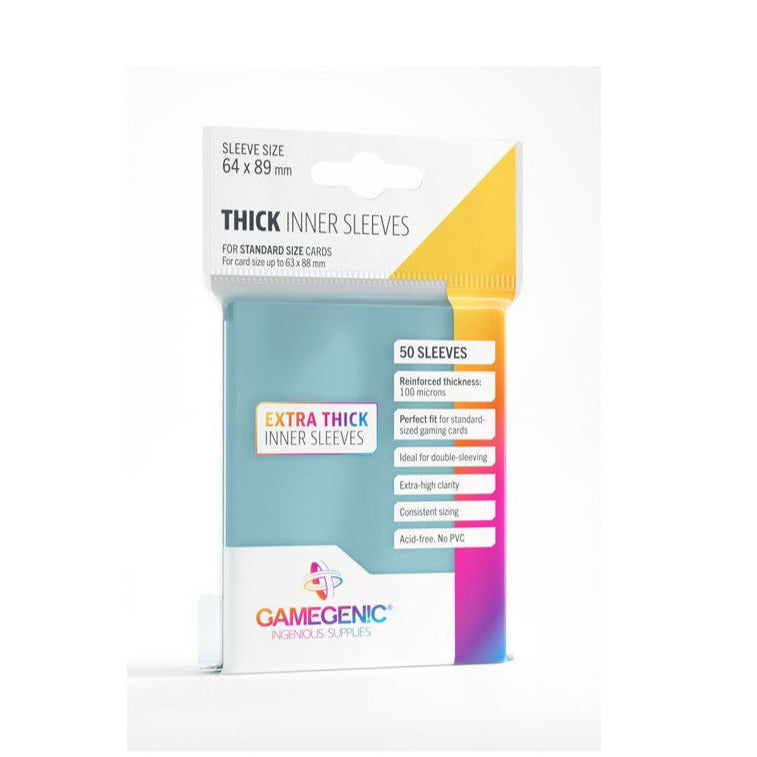 Gamegenic Sleeves: Thick Inner Sleeves (64x89mm / 50 Count)