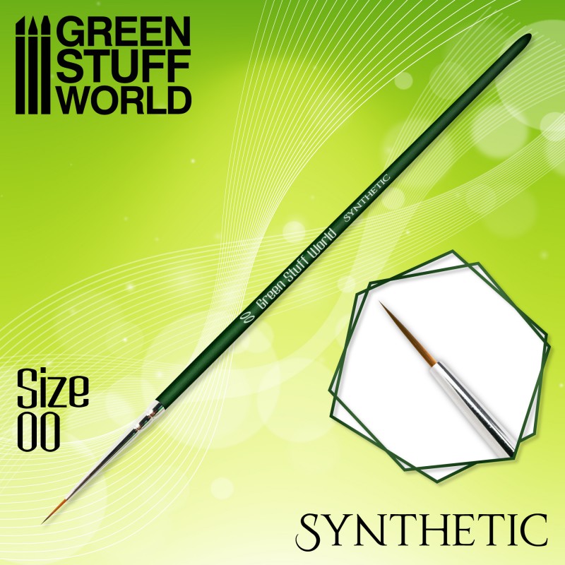 GSW: Brushes - GREEN SERIES Synthetic (Size 00)