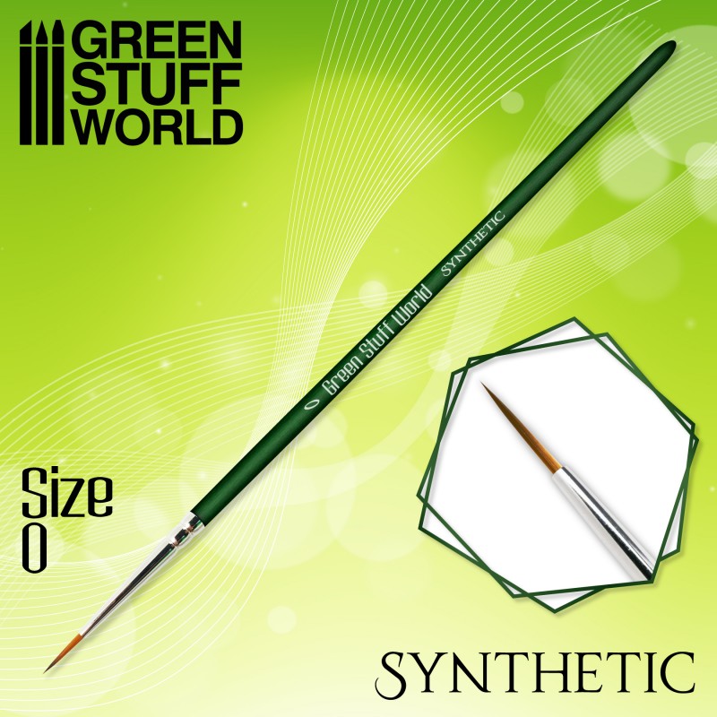 GSW: Brushes - GREEN SERIES Synthetic (Size 0)