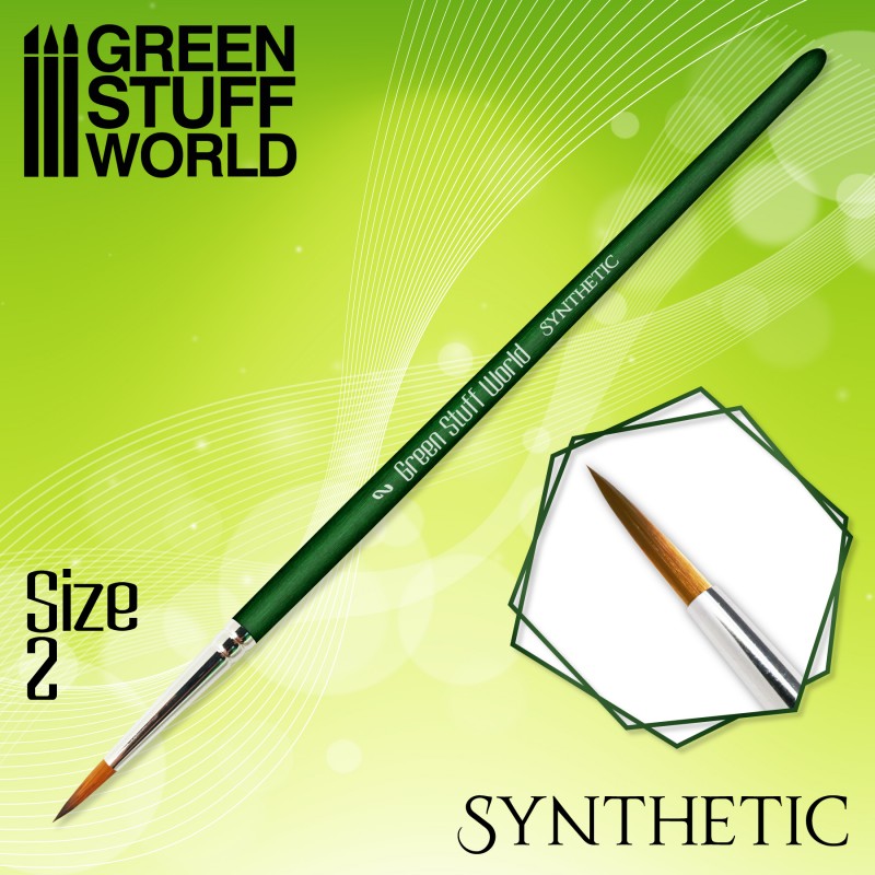 GSW: Brushes - GREEN SERIES Synthetic (Size 2)
