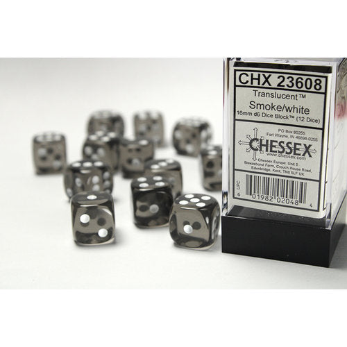 12D6 Set (16mm): Translucent Smoke/White (CHX23608)