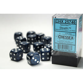 12D6 Set (16mm): Speckled Stealth (CHX25746)