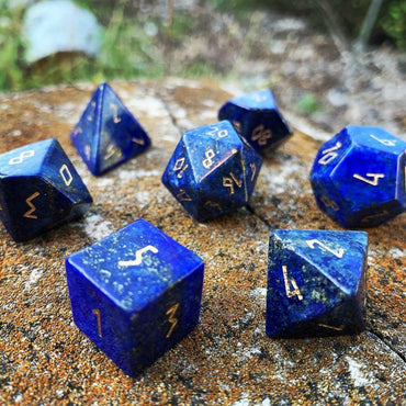 Lapis Lazuli Gemstone Dice Set