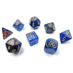 Dice - Lustrous: Azurite/Gold RPG Set