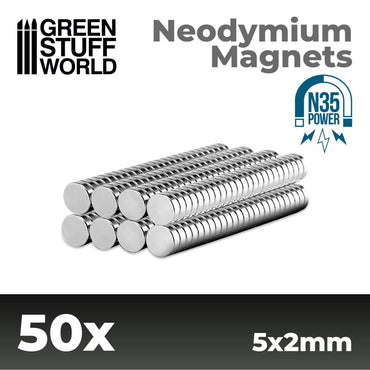 GSW: Neodymium Magnets - 5x2mm  (50 units / N35)