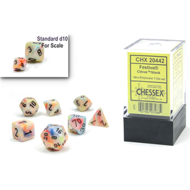 RPG Dice (Mini): Festive Circus Black (CHX20442)