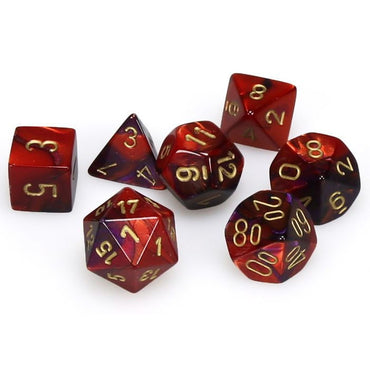 RPG Dice (Mini): Gemini Purple Red/Gold (CHX20626)