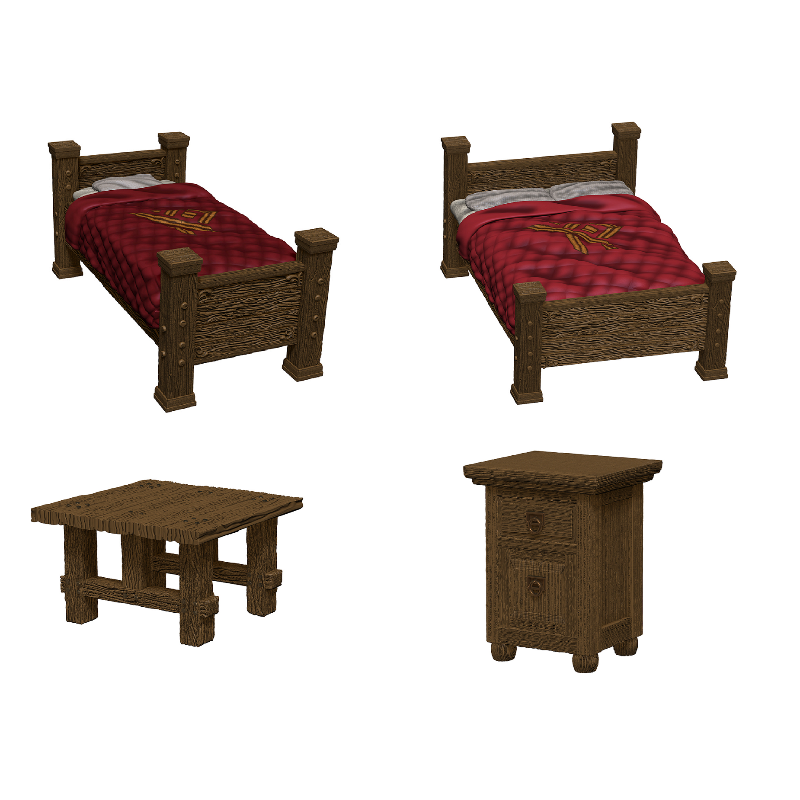 D&D Minis: The Yawning Portal Inn - Beds & Bottles