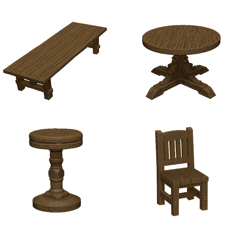 D&D Minis: The Yawning Portal Inn - Bars & Tables