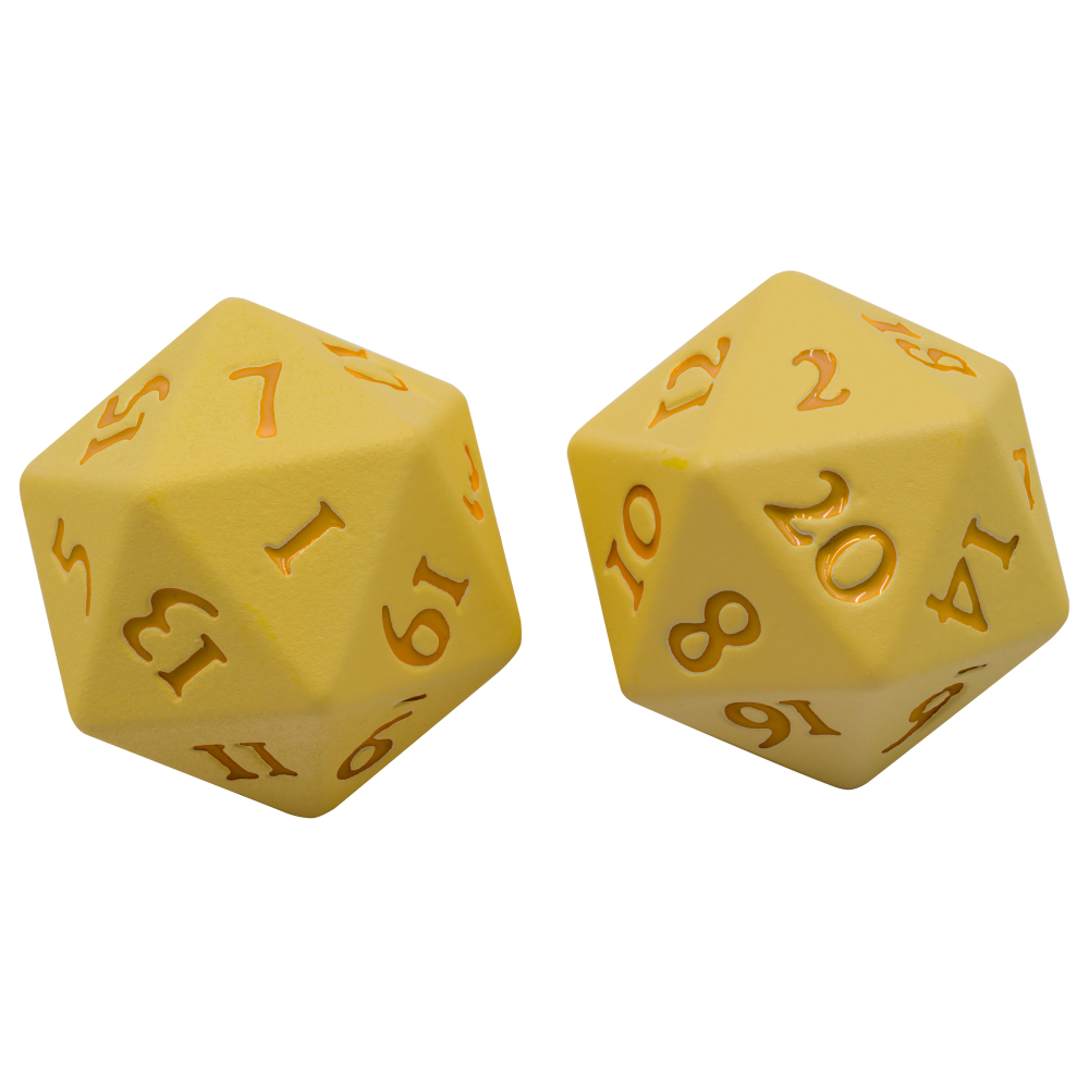 Ultra PRO's Vivid Heavy Metal D20: Yellow