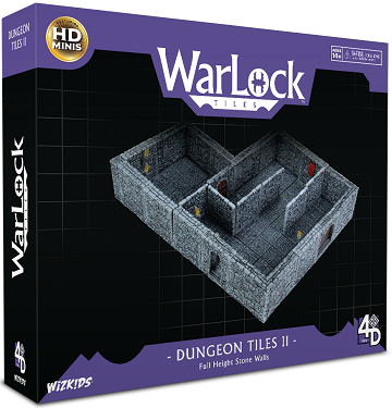Warlock Dungeon Tiles: Dungeon Tiles 2 Full Height Stone Walls