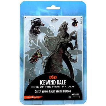 D&D Idols of the Realms Miniature: Icewind Dale: Rime of the Frostmaiden-2D Young Adult White Dragon