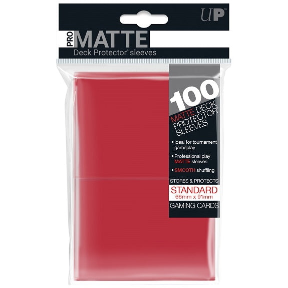 Ultra PRO Deck Protector Sleeves: PRO-Matte - Red (100 Count)