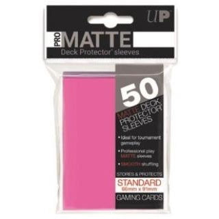 Ultra PRO Deck Protector Sleeves: PRO-Matte - Bright Pink (50 Count)