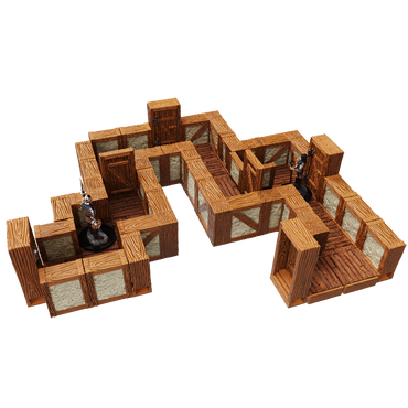 Warlock Dungeon Tiles: Town & Village 1" Straight Wall