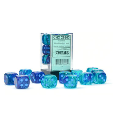 12D6 Set (16mm): Gemini - Gel Blue/Light Blue (CHX26663)