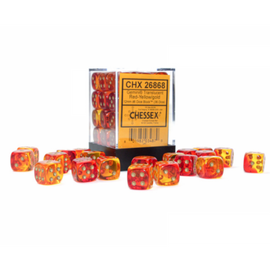 36D6 Set (12mm): Gemini Translucent - Red-Yellow/Gold (CHX26868)