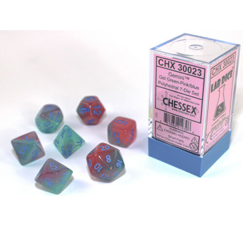 RPG Dice: Gemini Turquoise Green-Pink/Blue (CHX26464)