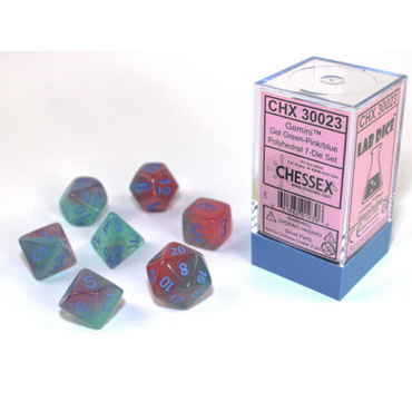 RPG Dice: Gemini Turquoise Green-Pink/Blue (CHX26464)