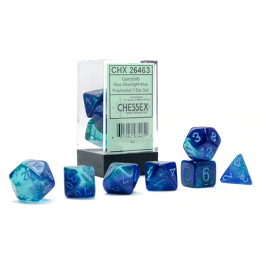 RPG Dice: Gemini Turquoise Blue/Light Blue (CHX26463)