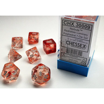 Nebula Red with Silver Luminary 16mm RPG Set (7)