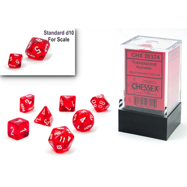 Chessex Mini 7pc Translucent Red
