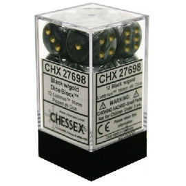 12D6 Set (16mm): Lustrous Black Gold/Silver (CHX27618)