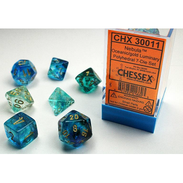 RPG Dice: Nebula Oceanic/Gold Luminary (CHX30011)