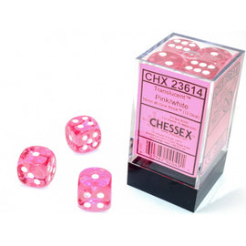 12D6 Set (16mm): Translucent Pink/White (CHX23614)