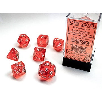 RPG Dice: Translucent Orange/White (CHX23073)