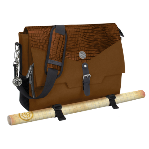 ENHANCE Collectors Edition Tabletop Adventurer's Travel Laptop Bag: Brown