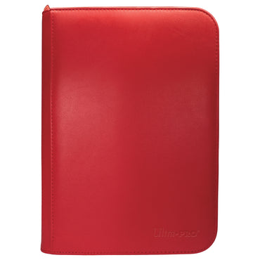 UP Vivid Zip Binder: 4 Pocket: Red