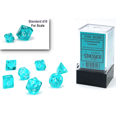 Chessex Mini 7pc Translucent Teal