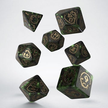 Dragons Dice Bottle Green & Gold