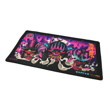 Kamigawa Neon Dynasty Playmat Black Stitched Playmat for Magic: The Gathering