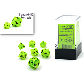 RPG Dice (Mini): Vortex Bright Green/Black (CHX20430)