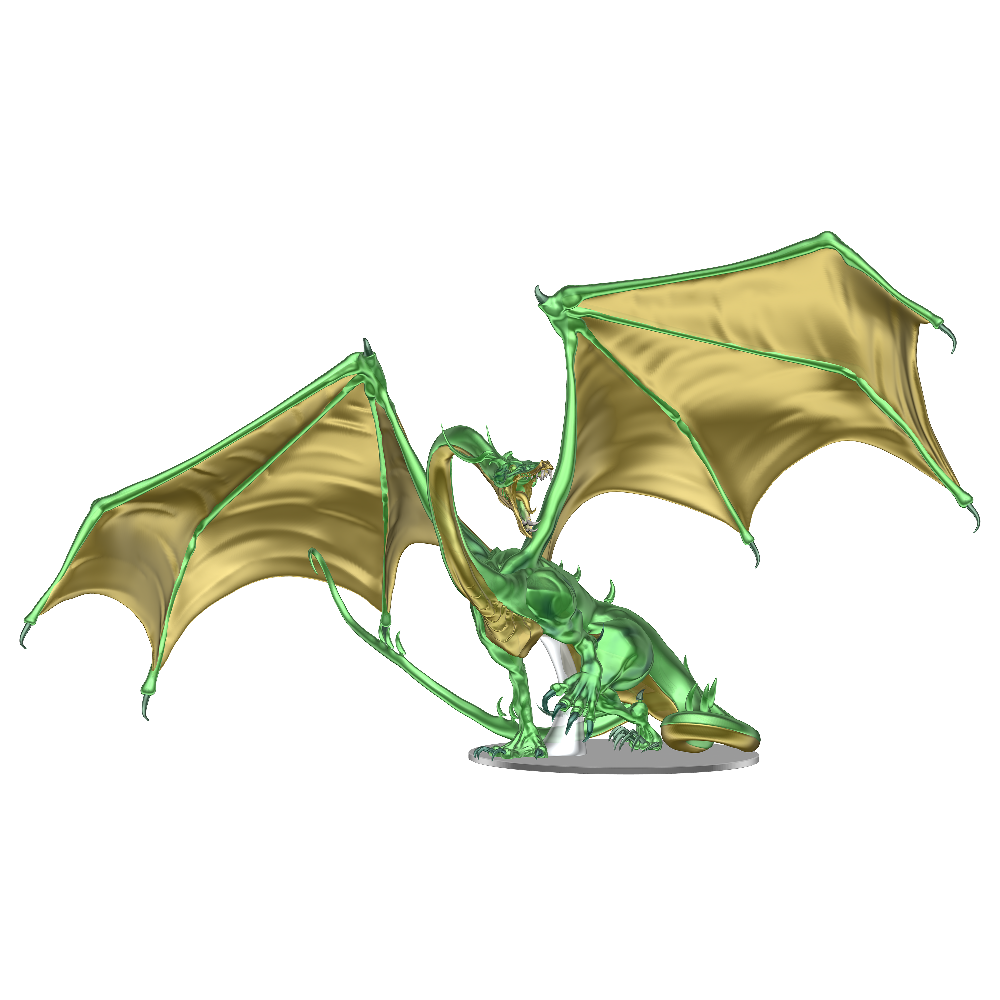 Dungeons & Dragons Icons: Adult Emerald Dragon