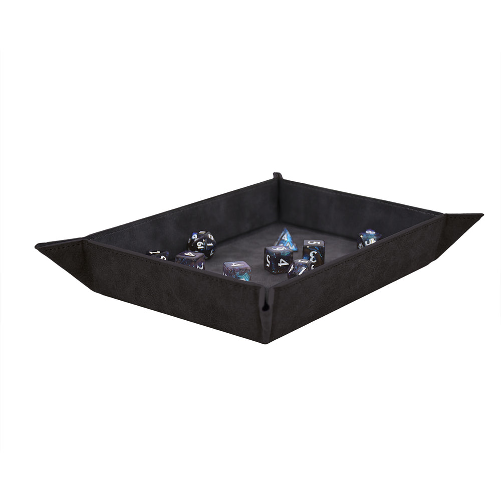Ultra PRO Foldable Dice Tray: Suede Collection - Jet