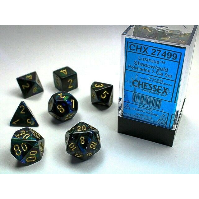 RPG Dice: Lustrous Shadow/Gold (CHX27499)