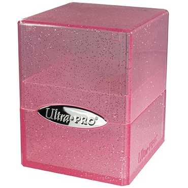 Satin Cube Deck Box: Satin Pink Glitter