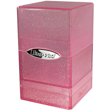Ultra PRO Deck Box: Satin Tower - Pink Glitter (Holds 100+)