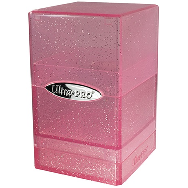 Satin Tower Deck Box: Satin Pink Glitter