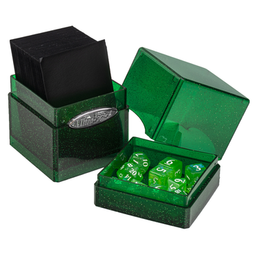 Satin Tower Deck Box: Satin Green Glitter