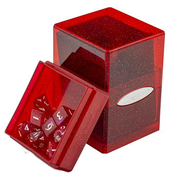 Satin Tower Deck Box: Satin Red Glitter