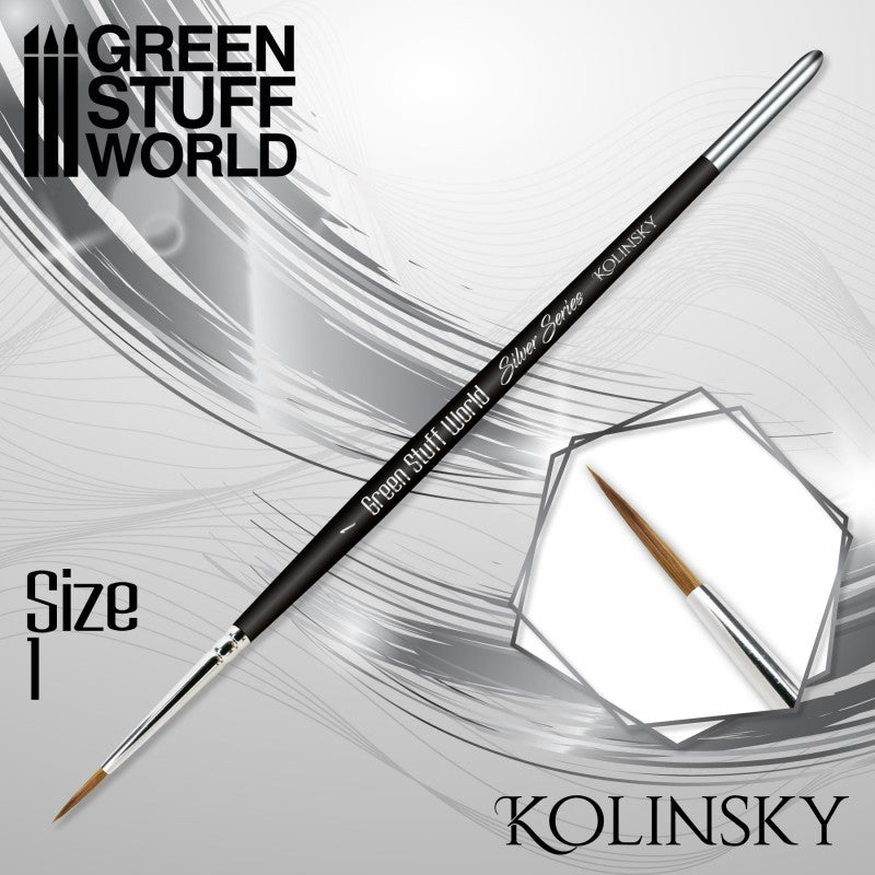 GSW: Brushes - SILVER SERIES Kolinsky (Size 1)