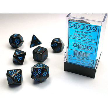 Speckled Blue Stars 16mm RPG Set (7)