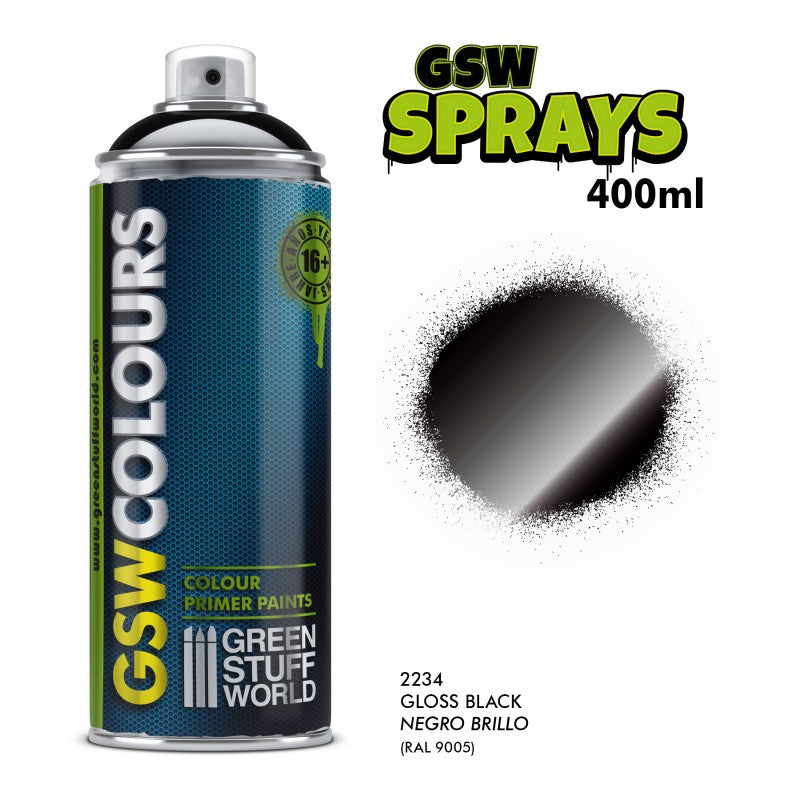 GSW: Primer Sprays - Gloss Black (400ml) #2234