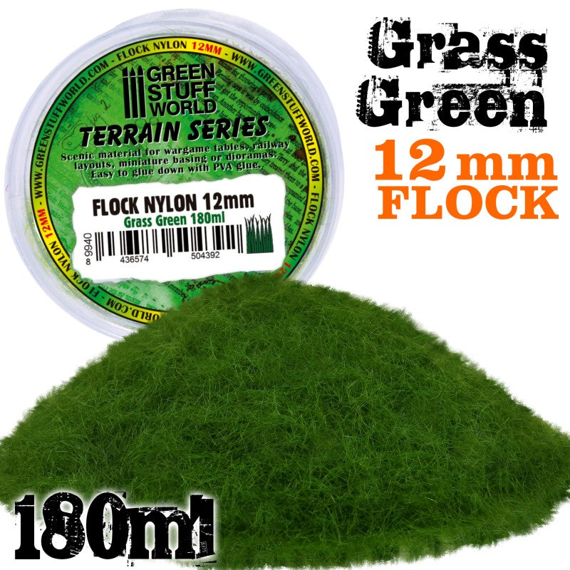 GSW: Terrain Series - Grass Flock Green Grass (12mm / 180ml)