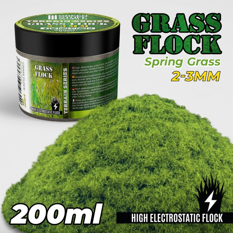 GSW: Terrain Series - Grass Flock Spring Green (2-3mm / 200ml)