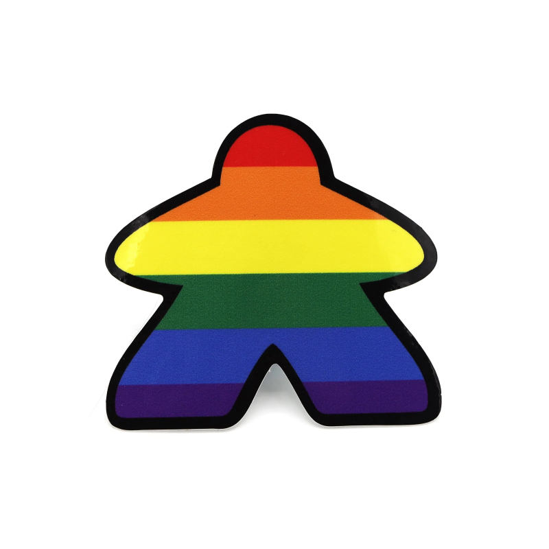 Rainbow Meeple Sticker